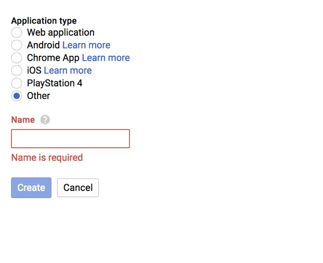 Tạo credential cho gmail api