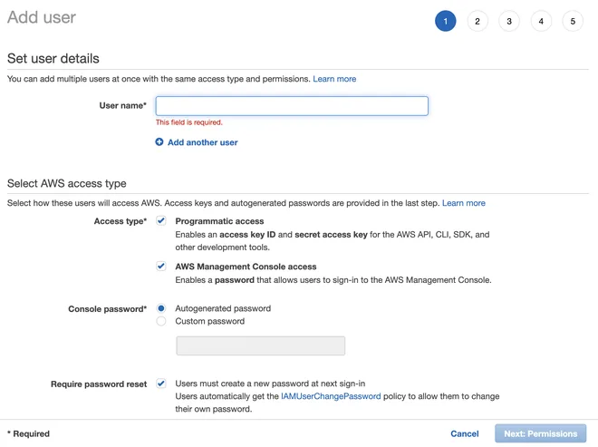 Tạo IAM user trong aws