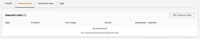 SG Inbound của SSM instance